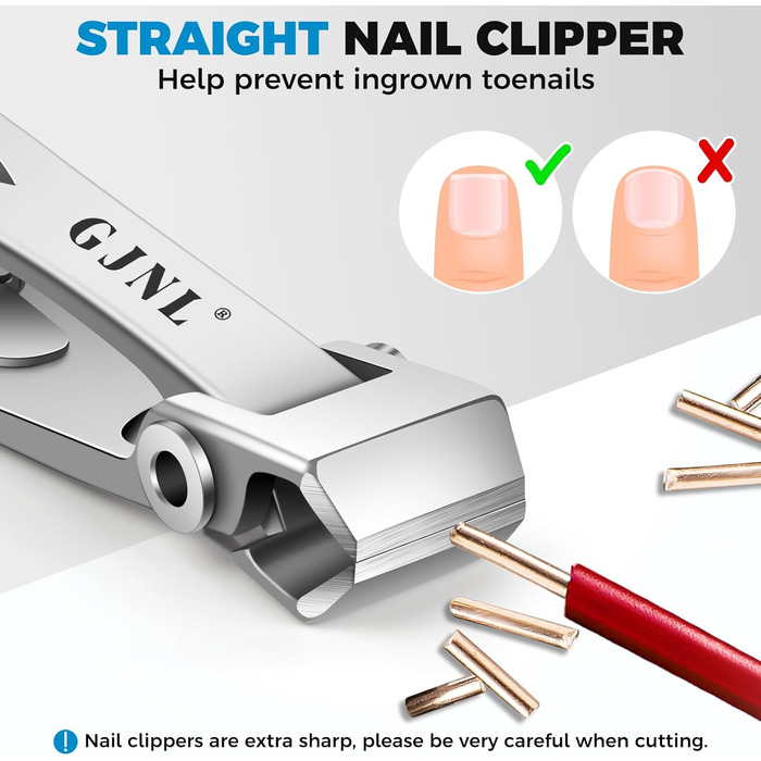 Ножиці для нігтів для людей похилого віку з товстими нігтями, кутовий насаджувач, широкі ножиці для великих пальців ніг, гострі ножиці для нігтів, чоловічі/жіночі ножиці для нігтів (прямі та широкі ножиці для великих пальців ніг)