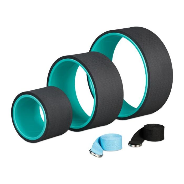 Relaxdays Yoga Set of 3 with 2 Yoga Straps