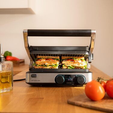 Cecotec Electric Table Grill Rock'nGrill Dual. 2000 W, independent temperature control on each plate, removable and non-stick coated plates, opens 180º