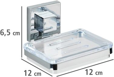 WENKO Vacuum-Loc® Soap Holder Quadro Stainless Steel