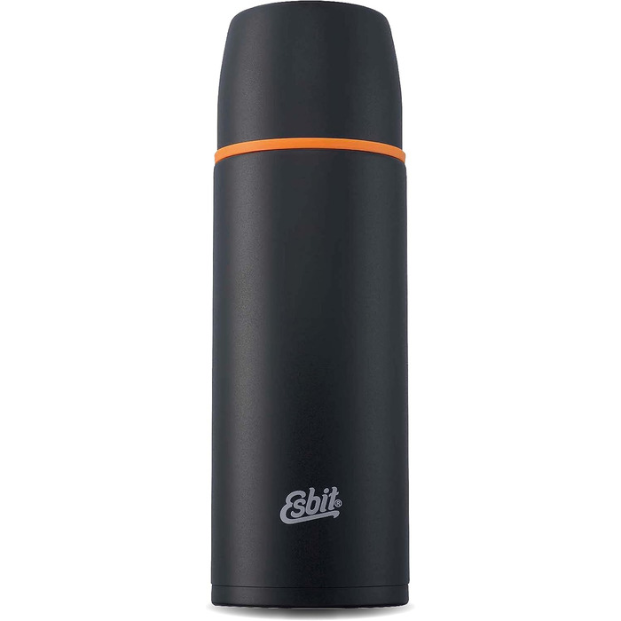 Термос Esbit Classic Isolierflasche: 1000 мл, нержавіюча сталь, з двома чашками, чорний, з функцією збереження тепла та холоду
