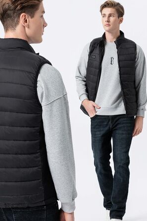 Обогреваемая жилетка для мужчин, жилетка с подогревом, акумуляторна жилетка, жилетка з підігрівом, 10000mAh акумулятор, до 6-8 годин тепла, 3 режими нагріву, для роботи на відкритому повітрі, походів, риболовлі, XL, чорна