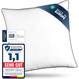 Gentle North High-Quality Pillows (40x80 cm size) - Hotel-quality, fluffy, well-filled pillows suitable for allergy sufferers (Ökotex 100 certified) - Washable at 60°C