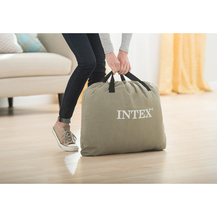 Надувний матрац Intex Twin Comfort Elevated з Fiber-TECH для гостей, 99х191х22 см
