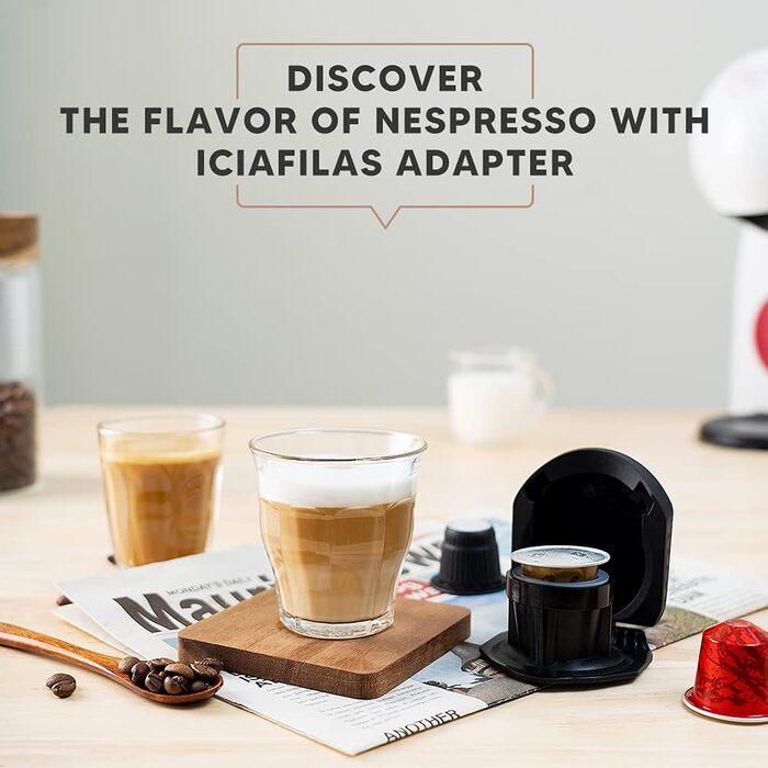 RECAFIMIL Адаптер для капсул Nespresso, багаторазовий конвертер для кавових капсул, тримач, сумісний з Genio S/Piccolo XS