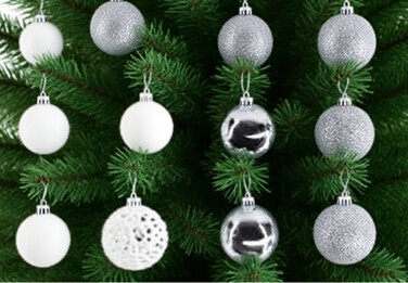 Relaxdays Set of Christmas Baubles