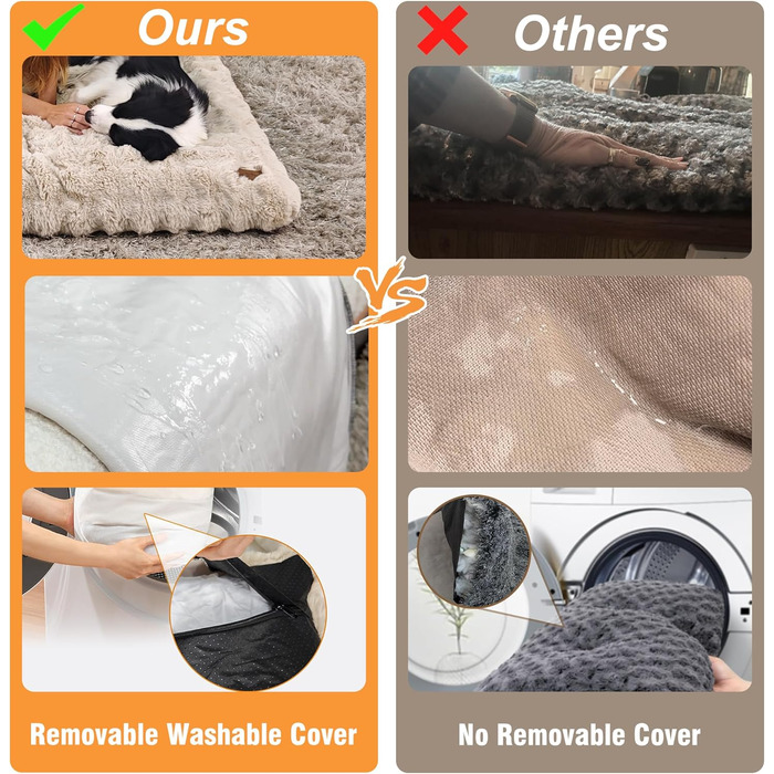 Крісло-ліжко для собак BingoPaw: м'яке, велике, водонепроникне, знімне, неслизьке, для великих та середніх собак, сіре, 90x60x10 см