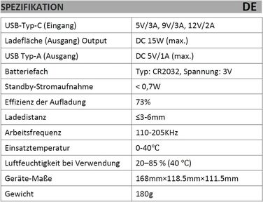 Бездротовий зарядний пристрій Reflexion ACW2188: зарядка смартфона, будильник, нічник, USB-порт, великий дисплей