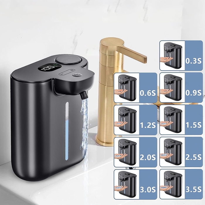 Ліктьовий дозатор для мила Bedee, пляшка 500 мл, чорний