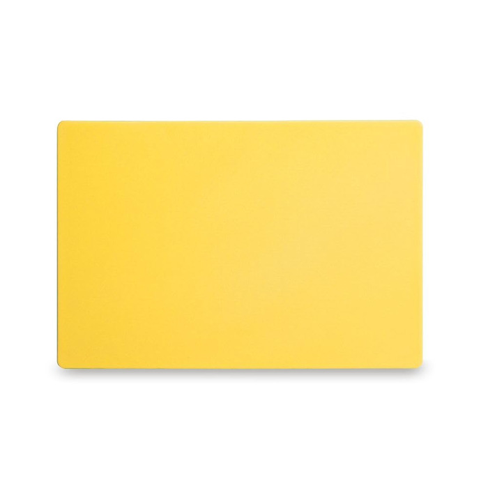 HENDI Cutting Boards, HACCP compliant, Reversible, for Poultry, 450x300x(H)12.7mm, HDPE 500 Plastic, Yellow