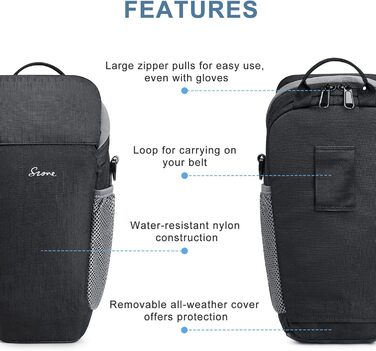 Водонепроникна сумка для камери S-ZONE для фотографів, сумісна з Nikon, Canon, Sony (чорна)