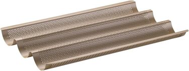 Форма для багетів Zenker 3 шт., антипригарна, до 230°C, золота