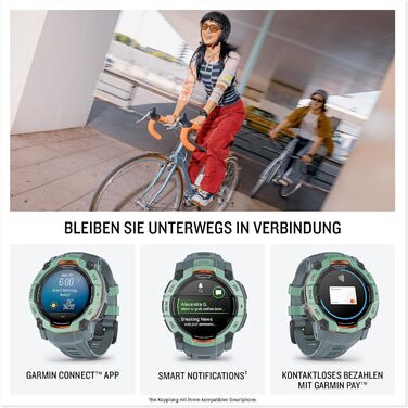 Розумний годинник Garmin Instinct 3 50mm AMOLED: GPS, Multisport, Health Coach, 24 дні роботи, 80+ спорт-програм