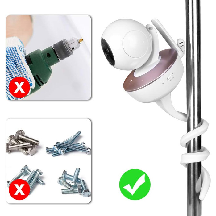 Кріплення для дитячого відеомонітора Robert Babyphone, настінне, універсальне, для більшості відеомоніторів та телефонів (білий)