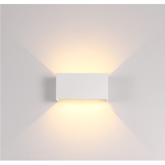 Стіна LED-бра 24W, зовнішній квадратний світильник (чорний), освітлення вгору-вниз