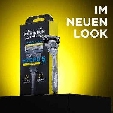 Бритва для чоловіків Wilkinson Sword Hydro 5 Ultimate: бритвенна система з 5 змінними касетами, зволожуючим гелем та технологією амортизації