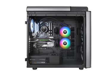 Система водяного охолодження Thermaltake TH360 V2 Sync AIO з LCD 2.1' (480x480), 3x 120mm ARGB вентилятори, сумісна з Intel LGA1851/1700 та AMD AM5/AM4, чорний колір