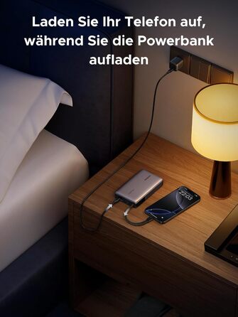 Power Bank UGREEN Nexode 20000mAh 145W з USB-C кабелем, для ноутбуків та смартфонів (Samsung, iPhone, Dell)