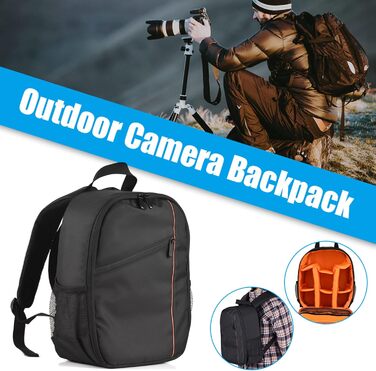 Рюкзак для камери Andoer Outdoor, водонепроникний, ударостійкий, сірий - сумісний з Sony, Canon, Nikon DSLR/SLR/Mirrorless