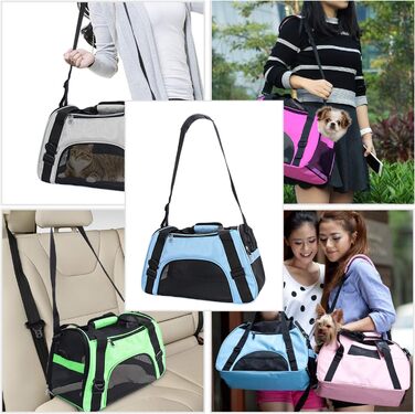 Трансформер для перевезення домашніх тварин: котів, собак, кроликів, хом'яків. Підходить для авіаперельотів. М'яка сумка-переноска з плечовим ремінцем (M - 47x27x28 см, до 5 кг)