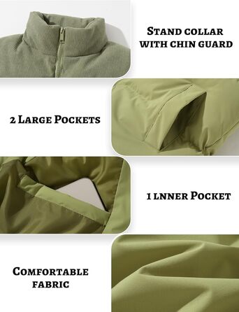 Чоловіча жилетка AIEOE з утеплювачем, без рукавів, тепла зимова жилетка, для активного відпочинку, кордур, розміри S-3XL (зелений, M)