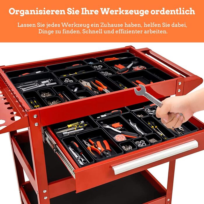 45-Piece Tool Case Empty Organizer Sortierbox, Tool Storage Drawer Organization System Tool Box Organizer, Storage Box Sort Boxes for Small Parts, Screws, Gadgets, Workshop.