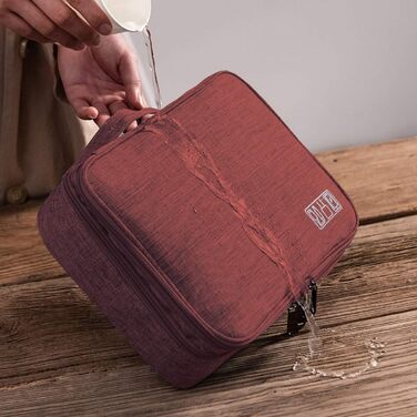 Водонепроникна сумка-органайзер для кабелів та електроніки Ruyosn (червона)