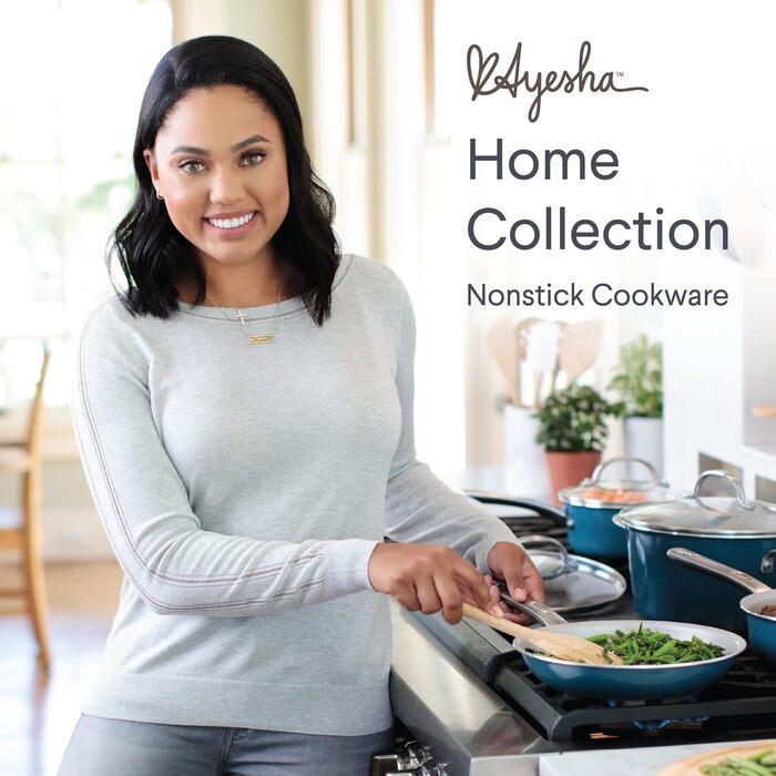 Набір кухонного посуду Ayesha Curry Home Collection, 9 предметів, антипригарне покриття, колір Twilight Blaugrün