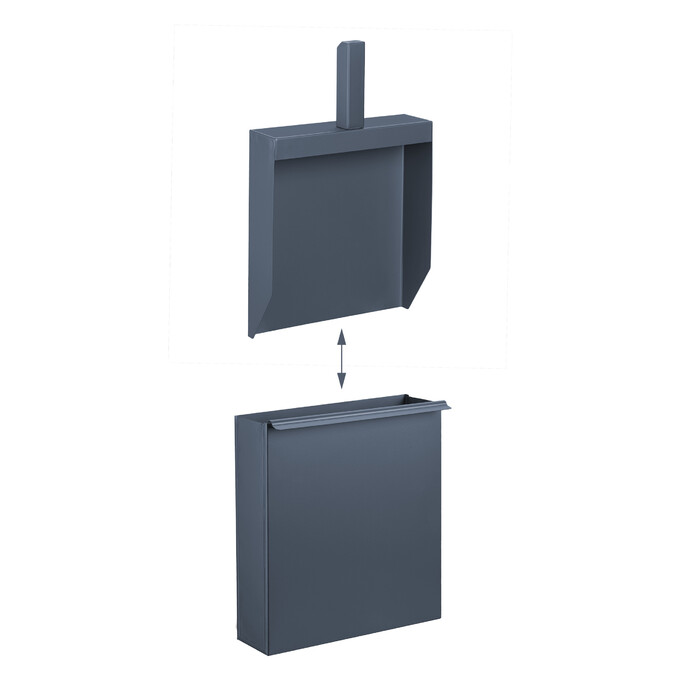 Relaxdays Ash Bucket with Shovel in Anthracite