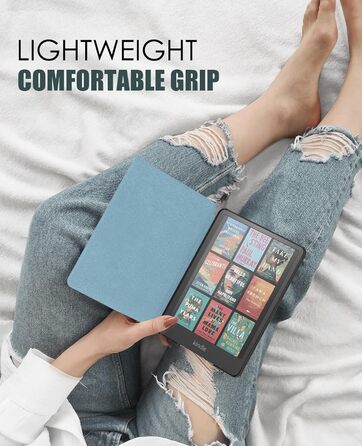 Чохол для Kindle Paperwhite 2024 (12-го покоління) та Kindle Colorsoft Signature Edition 2024, MoKo, Джинсовий зелений, Auto Wake/Sleep