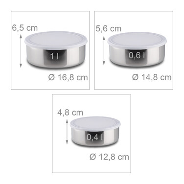Relaxdays Bowl Set, 5-Piece