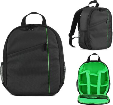 Рюкзак для камери Andoer, водонепроникний, ударостійкий, для Sony, Canon, Nikon DSLR/SLR/Mirrorless (Зелений)