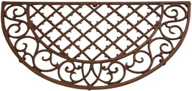 Чавунний килимок для взуття Esschert Design у стилі кантрі, 66,5×34 см – брудозахисний придверний килим для вулиці та дому