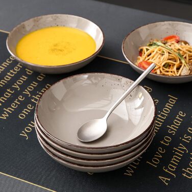 Набір посуду Vancasso NAVIA, 16 предметів, кераміка, для 4 осіб, оранжевий (12 предметів, Navia-2)