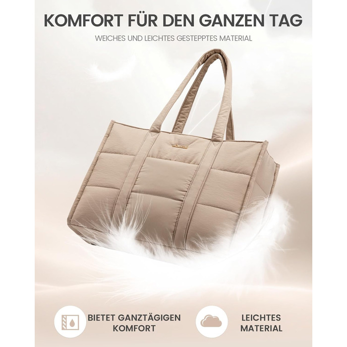 Сумка для ноутбука LOVEVOOK 15.6 дюймів, велика містка сумка-шоппер для роботи, навчання та подорожей, жіноча, хакі