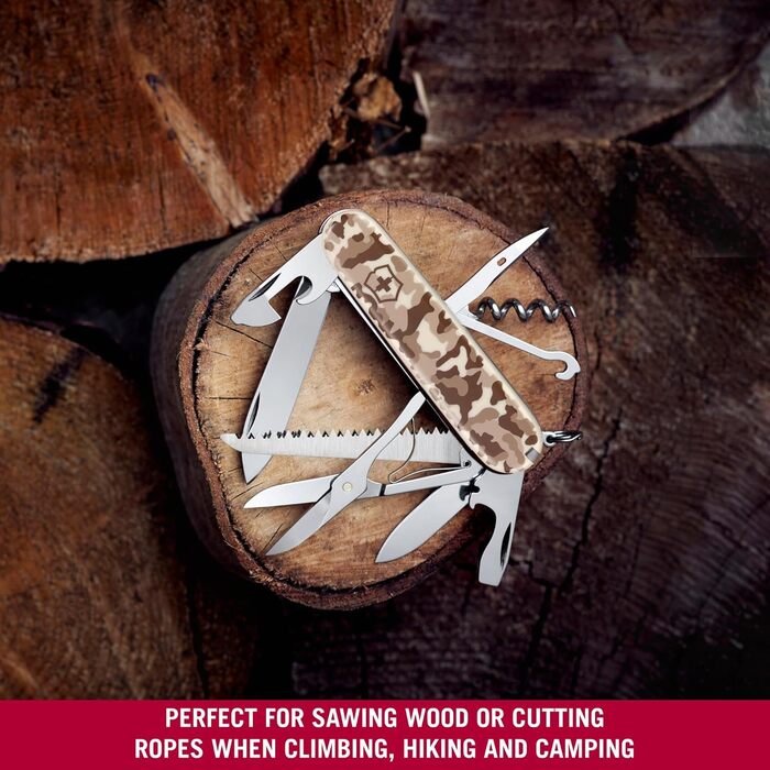 Швейцарський ніж Victorinox Huntsman з 15 функціями, мультитул, армійський ніж (Desert Camouflage)