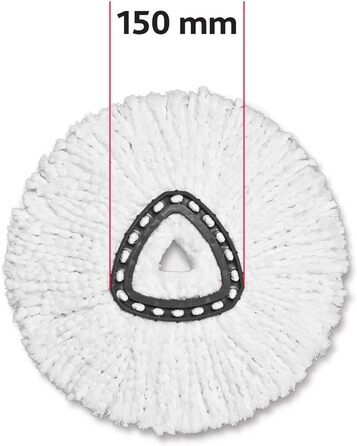 Vileda Turbo Easy Wring & Clean Classic Replacement Mop Head, suitable for Spin Mop Floor Cleaners, for all hard floors, removes over 99% of bacteria with just water*, 3-pack