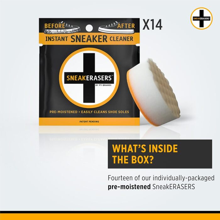 SneakERASERS Instant Sneaker Cleaner Sponge, Effective Shoe Cleaning for White Sneakers