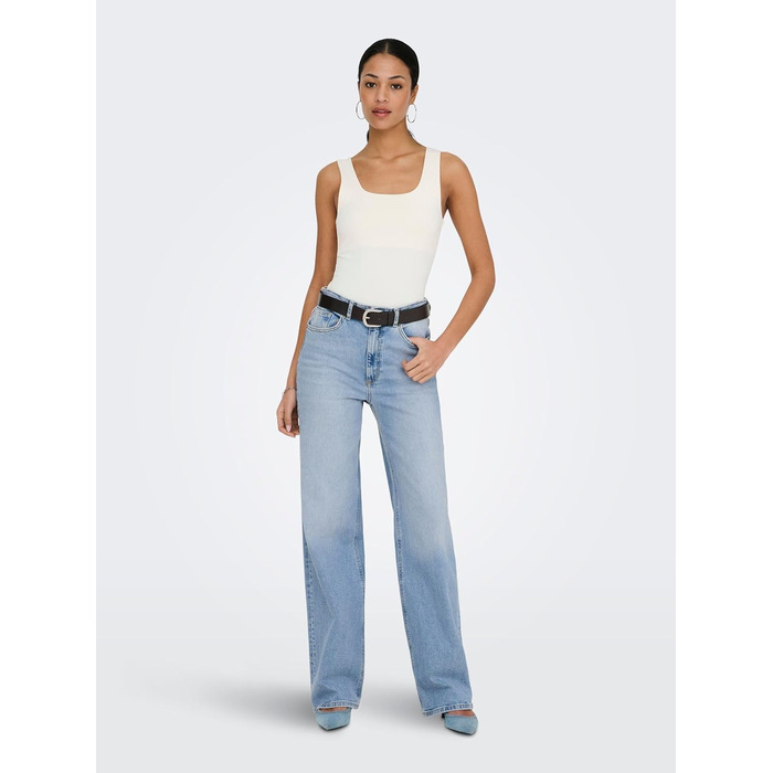 Джинси жіночі ONLY Onljuicy HW Wide Leg Rea707 середнього блакитного кольору, розмір 28W/34L