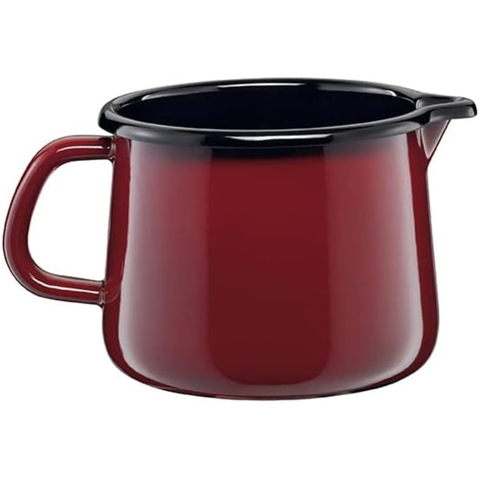Riess, 0543-020, Flötenkessel Plus, CLASSIC - COLOR ROT, Diameter 18 cm, Height 21.7 cm, Capacity 2 liters, Enamel, 3-fold enamelled, red/black, Induction 21.7 cm Red