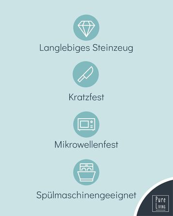 Набір чашок з кераміки Pure Living Ibiza (6 шт.) - Petrol