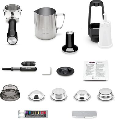 Sage - The Barista Pro - Coffee Machine with Manual Milk Frother - Black Truffle Black Truffle Single