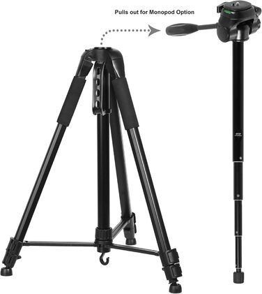 Штатив для камери Ravelli APGL5 Digital - чорний (167 см, 2.2 см, 72 дюйми)
