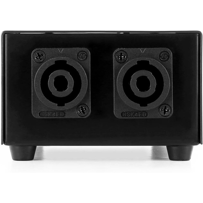 SkyTec STP-1 пасивний кросовер 2-смуговий, 1000 Вт, Powercon, 1 вхід, 1 вихід сабвуфера, 1 вихід топ, аудіофільтр, чорний