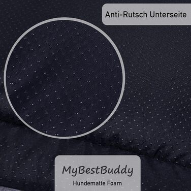 Ортопедична подушка для собак Преміум, сіра, 70x50 см, з повним шаром піни 8 см, зйомний чохол, 40°C, для алергіків