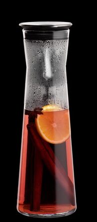 Bohemia Cristal 093 006 103 SIMAX Carafe approx. 1100 ml made of heat-resistant borosilicate glass with a practical stainless steel spout 