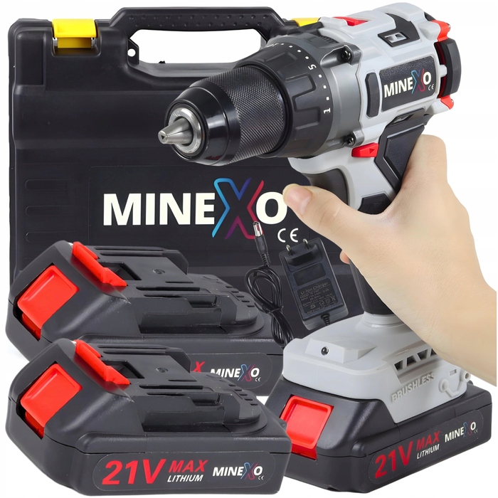 Акумуляторний шурупокрут Minexo 21V, сірий