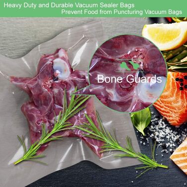 WVacFre 100-Piece Vacuum Bags 15x25cm (50) and 20x30cm (50) - Vacuum Bags for Food, BPA-Free Vacuum Sealer Bags for Vacuum Sealers and Foil Sealers Suitable