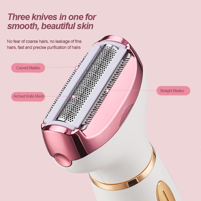 Електричний жіночий набір для гоління 4-в-1: гоління тіла, бікіні, ніг та обличчя, USB-зарядка