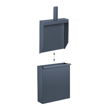 Relaxdays Ash Bucket with Shovel in Anthracite